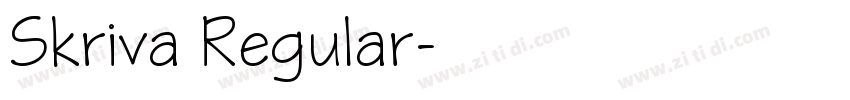 Skriva Regular字体转换